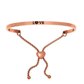 Intuitions Stainless Steel Satin Square Love Bangle Bracelet fine designer jewelry for men and women